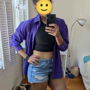 Zara Purple Women's Button-Down Shirt